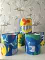 Blue lampshade with unique pattern variation