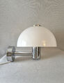 Thorn Orno Valio design wall lamp with white dome shade and chrome frame.