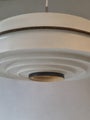Vintage UFO ceiling lamp, white&ndash;brown