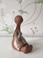 Vintage Ceramic Figurine with Mini Vase