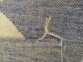 Vintage Finnish sheer tapestry with floral design