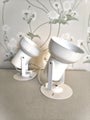White vintage wall spotlight pair in metal by Lival, adjustable lamps from the 1960s