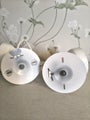 Vintage Wall Spotlight Pair, White Metal