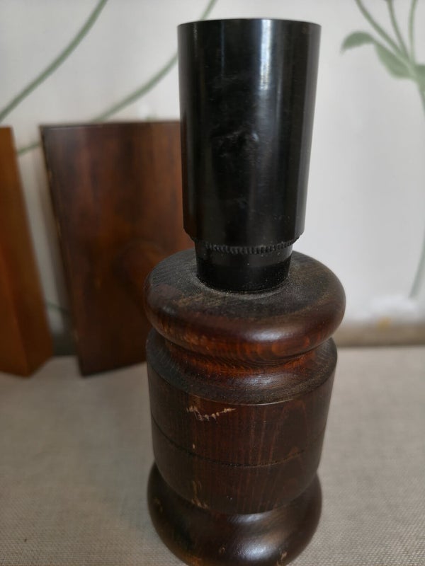 Vintage wooden wall lamps