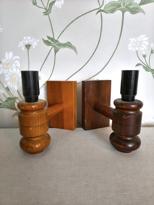 Puiset vanhat sein&auml;valaisimet