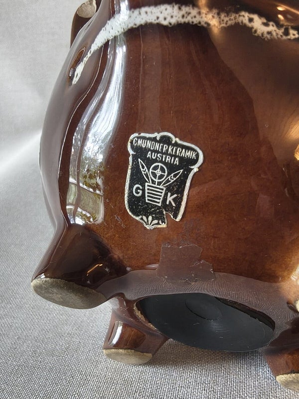 Brown Ceramic Piggy Bank &ndash; Gmundner Keramik Austria