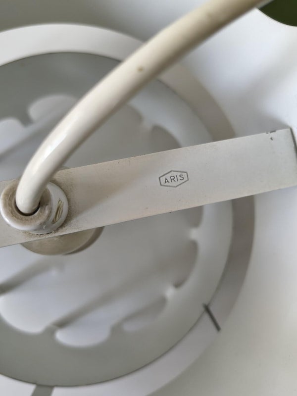 Vintage Pendant Light "Northern Lights", Green and White