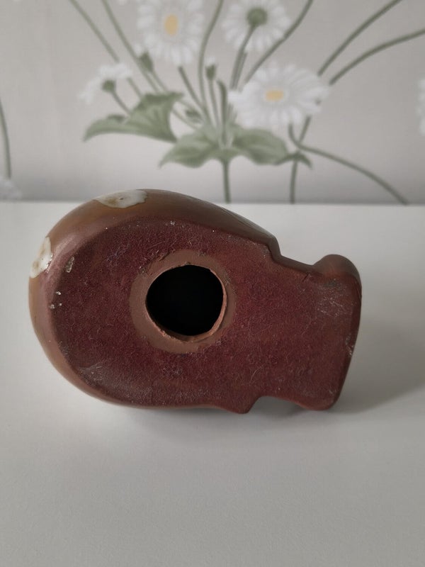 Vintage Ceramic Figurine with Mini Vase