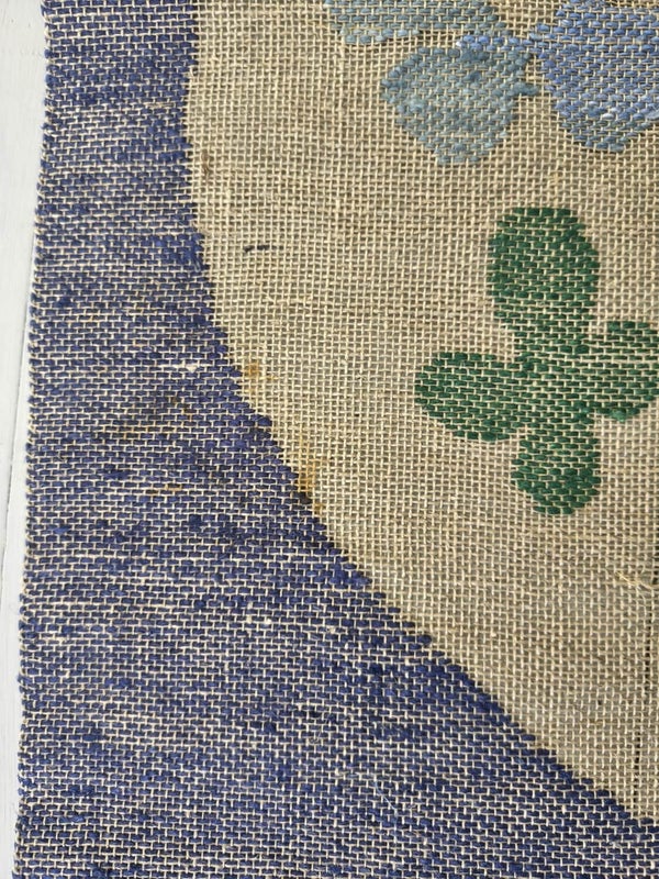 Vintage Finnish sheer tapestry with floral design