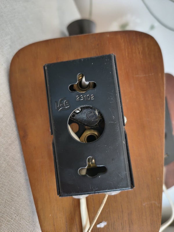 Midcentury wooden wall lamps