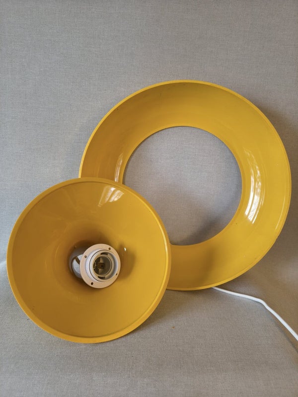 Vintage ceiling lamp, yellow